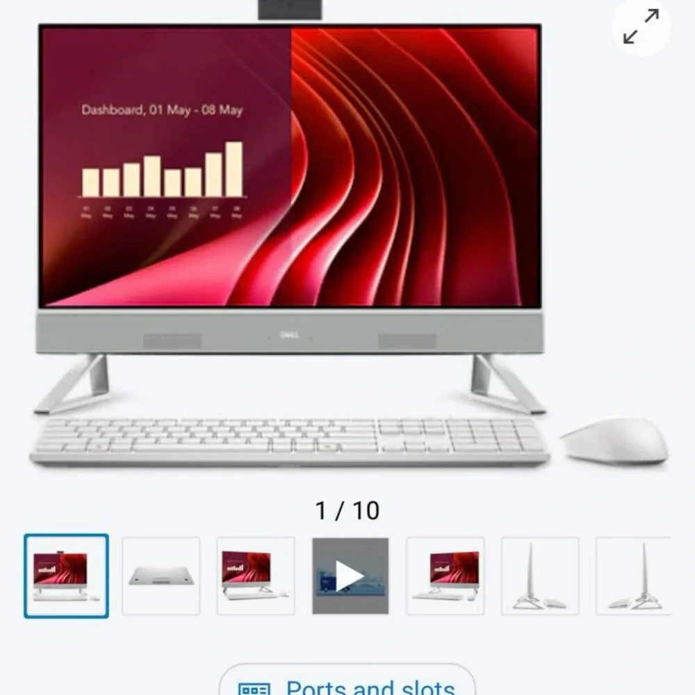 Dell All-in-One Desktop - Silver and White